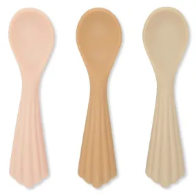 Konges Sløjd Silicone Clam Spoons 3-pack Sunset Blush