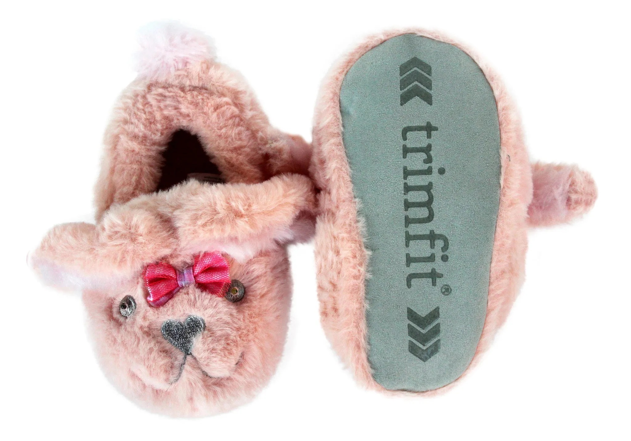 Little Girls Light-up Eyes Bunny Slippers