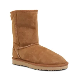 Low Slipper in Tan Smooth Fabric