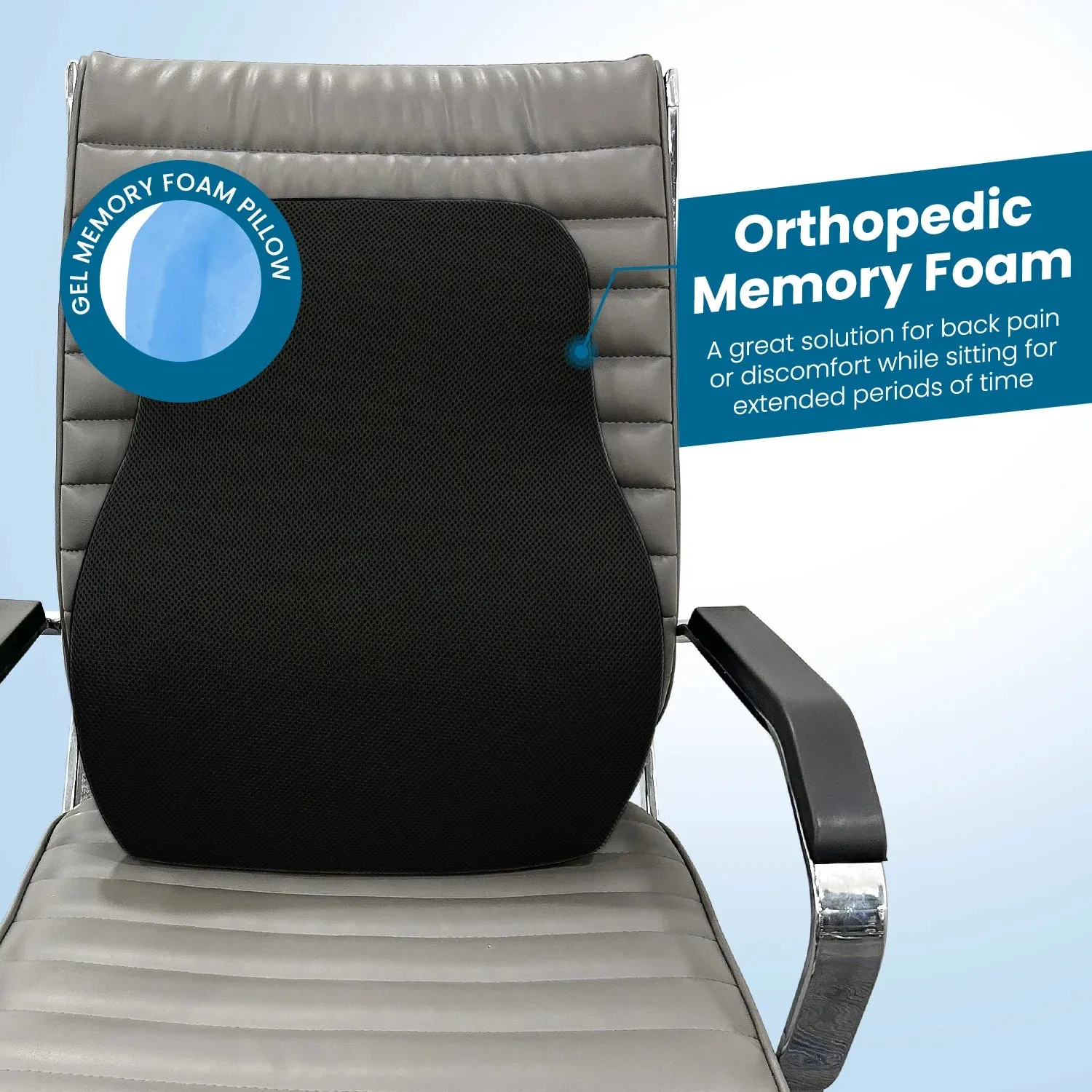 Lumbar Support Pillow with Cooling Gel