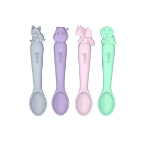 Melii Silicone Spoons 4 pc set - Dog, Cat, Unicorn, Dino