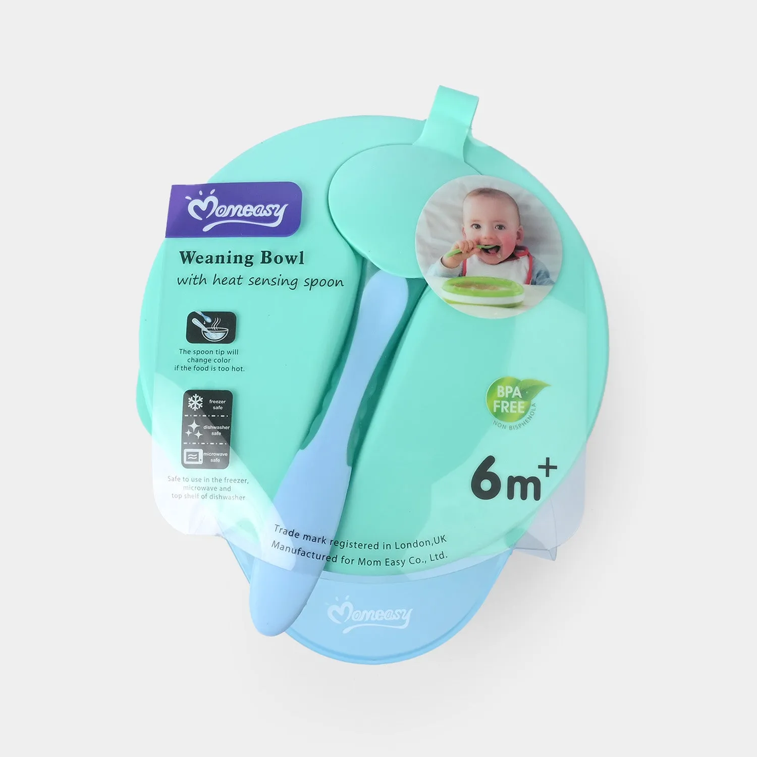 MOMEASY WEANING BOWL WITH HEAT SENSING SPOON | 6M 