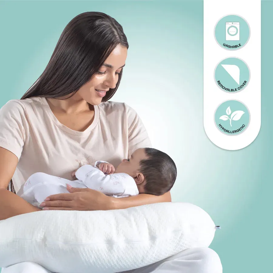 Moon Organic Feeding/Baby Support Pillow (White)
