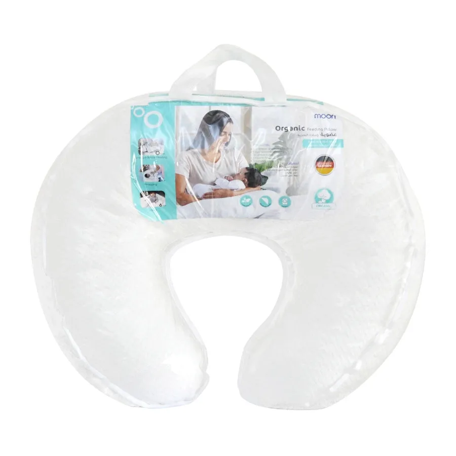 Moon Organic Feeding/Baby Support Pillow (White)