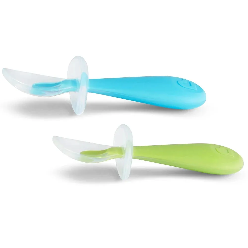 Munchkin Gentle Scoop Spoons - Pack of 2 (Blue/Green)