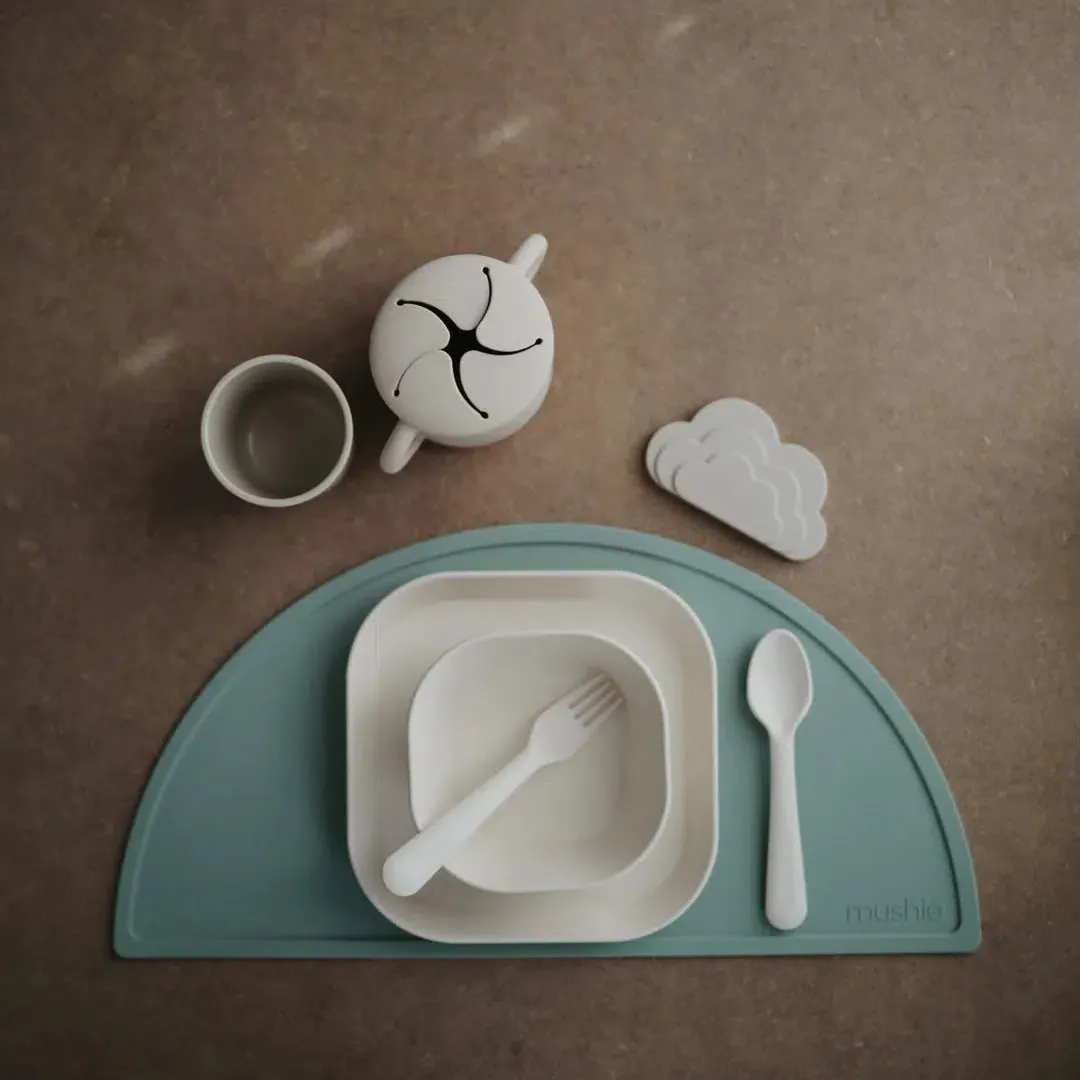Mushie - Dinnerware Fork and Spoon Set - Ivory
