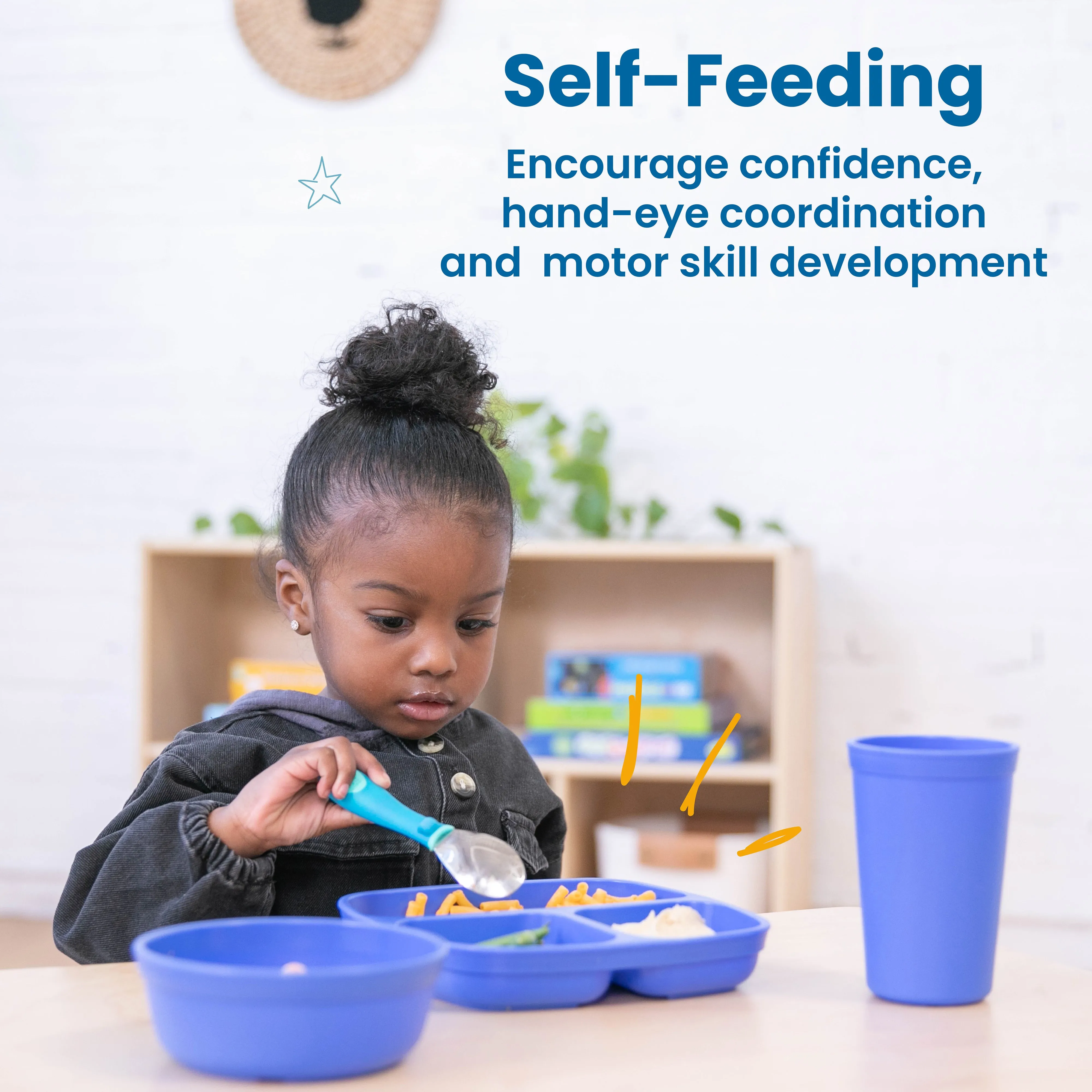 My First Meal Pal Toddler Tableware and Utensils Set, BPA-Free and Dishwasher Safe, 15-Piece