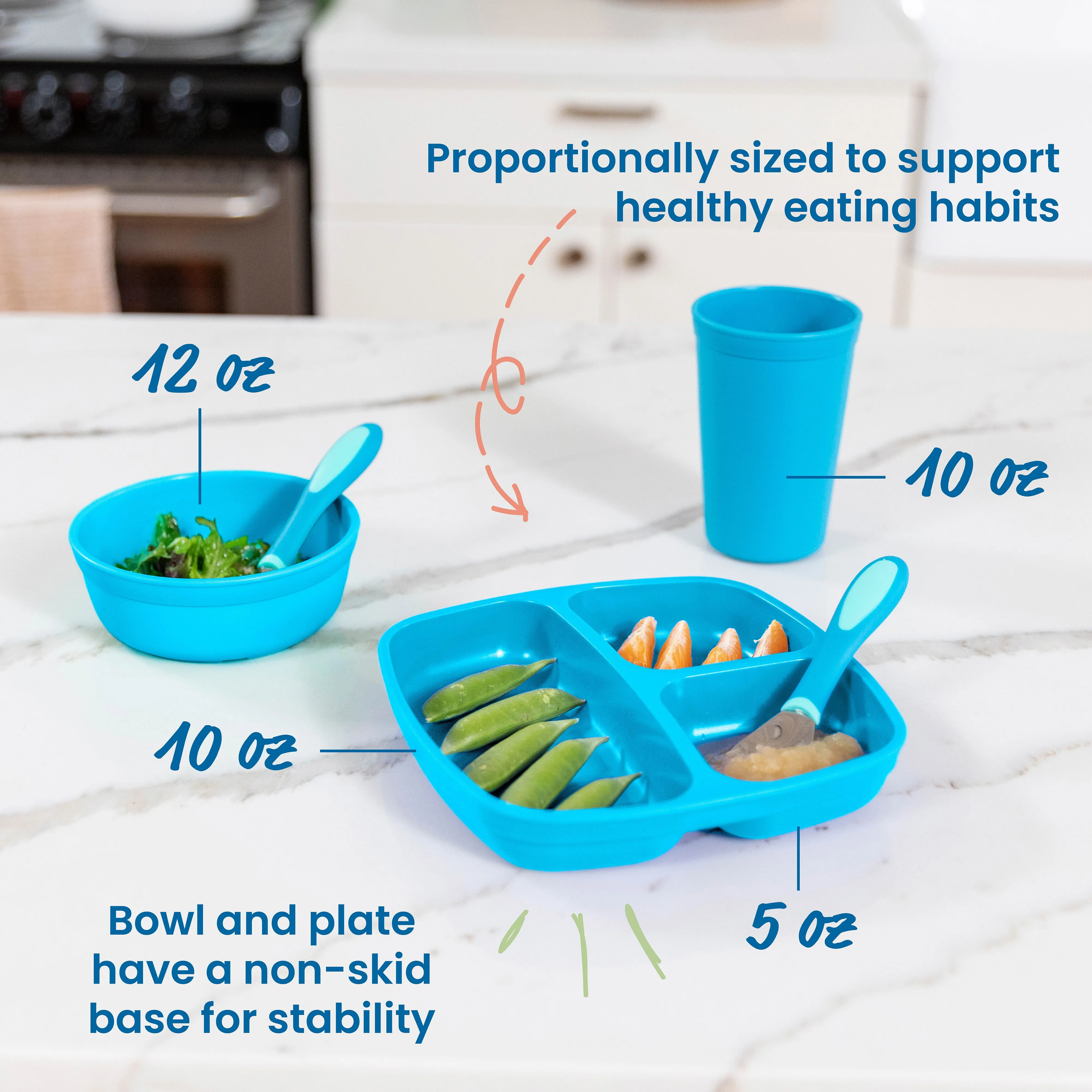 My First Meal Pal Toddler Tableware and Utensils Set, BPA-Free and Dishwasher Safe, 15-Piece