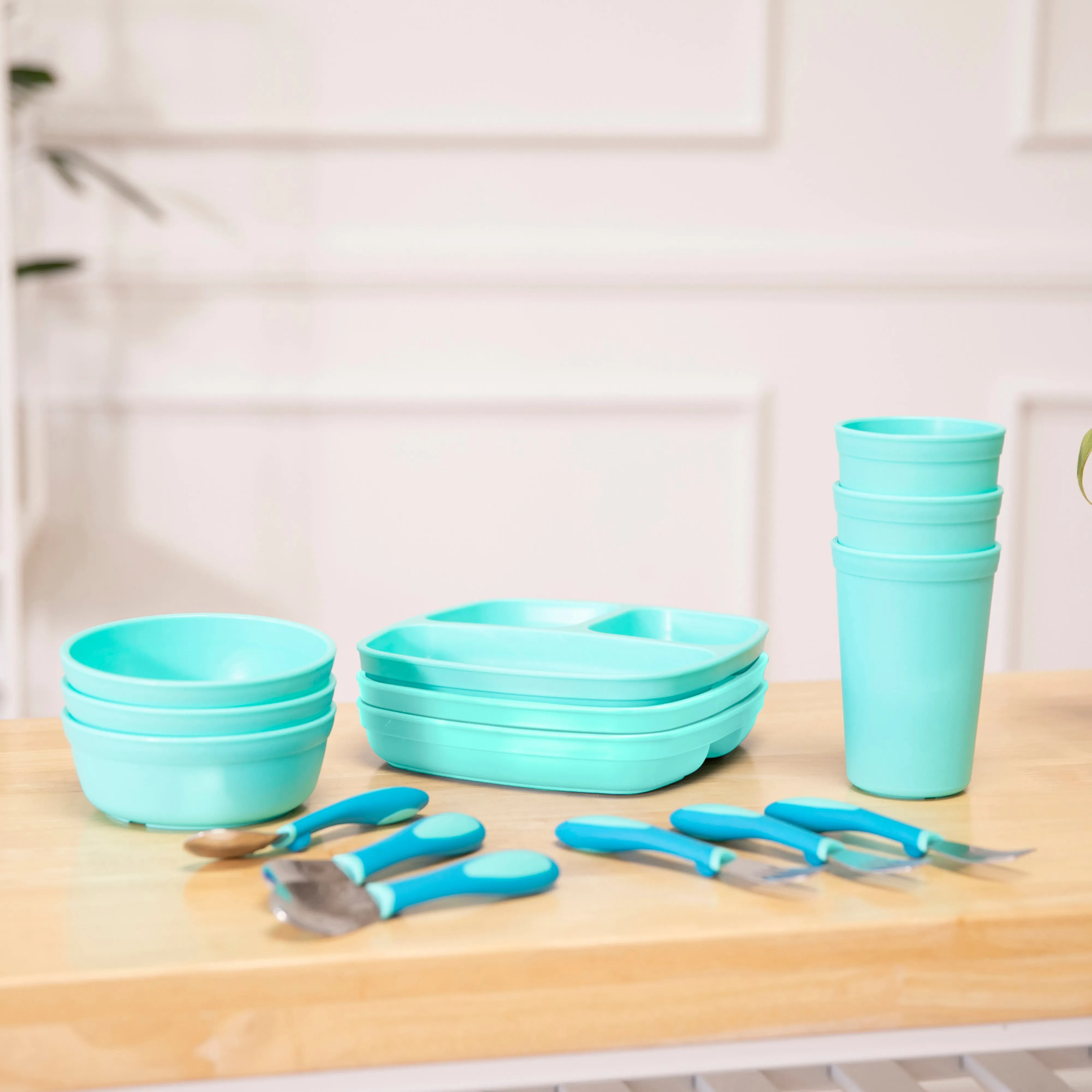 My First Meal Pal Toddler Tableware and Utensils Set, BPA-Free and Dishwasher Safe, 15-Piece