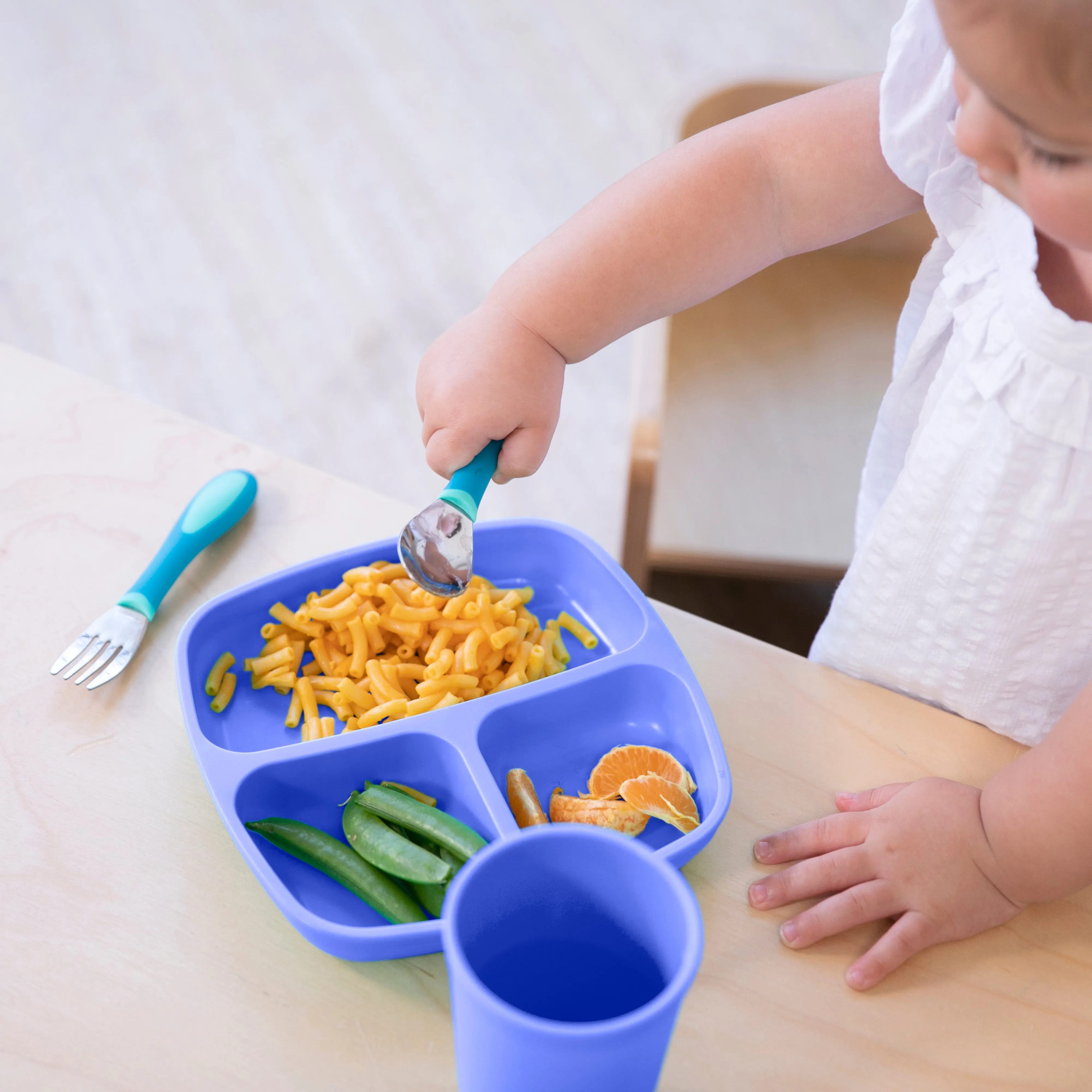 My First Meal Pal Toddler Tableware and Utensils Set, BPA-Free and Dishwasher Safe, 15-Piece