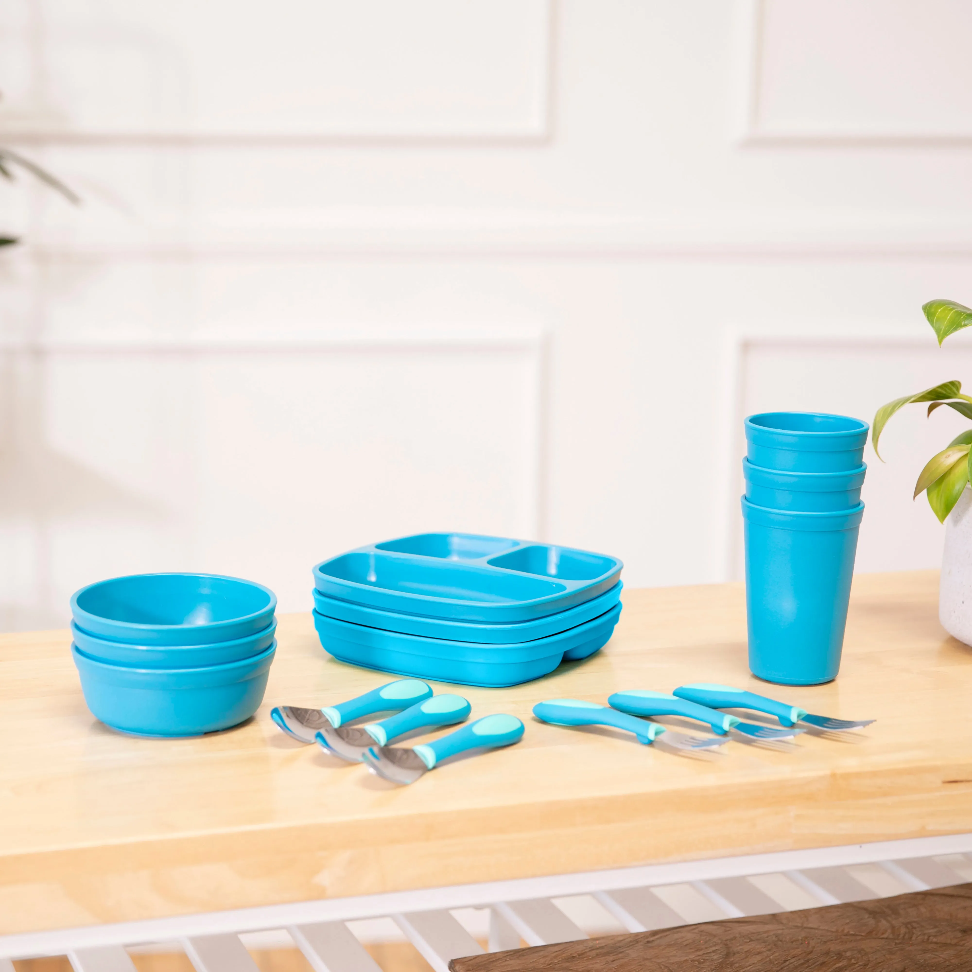 My First Meal Pal Toddler Tableware and Utensils Set, BPA-Free and Dishwasher Safe, 15-Piece