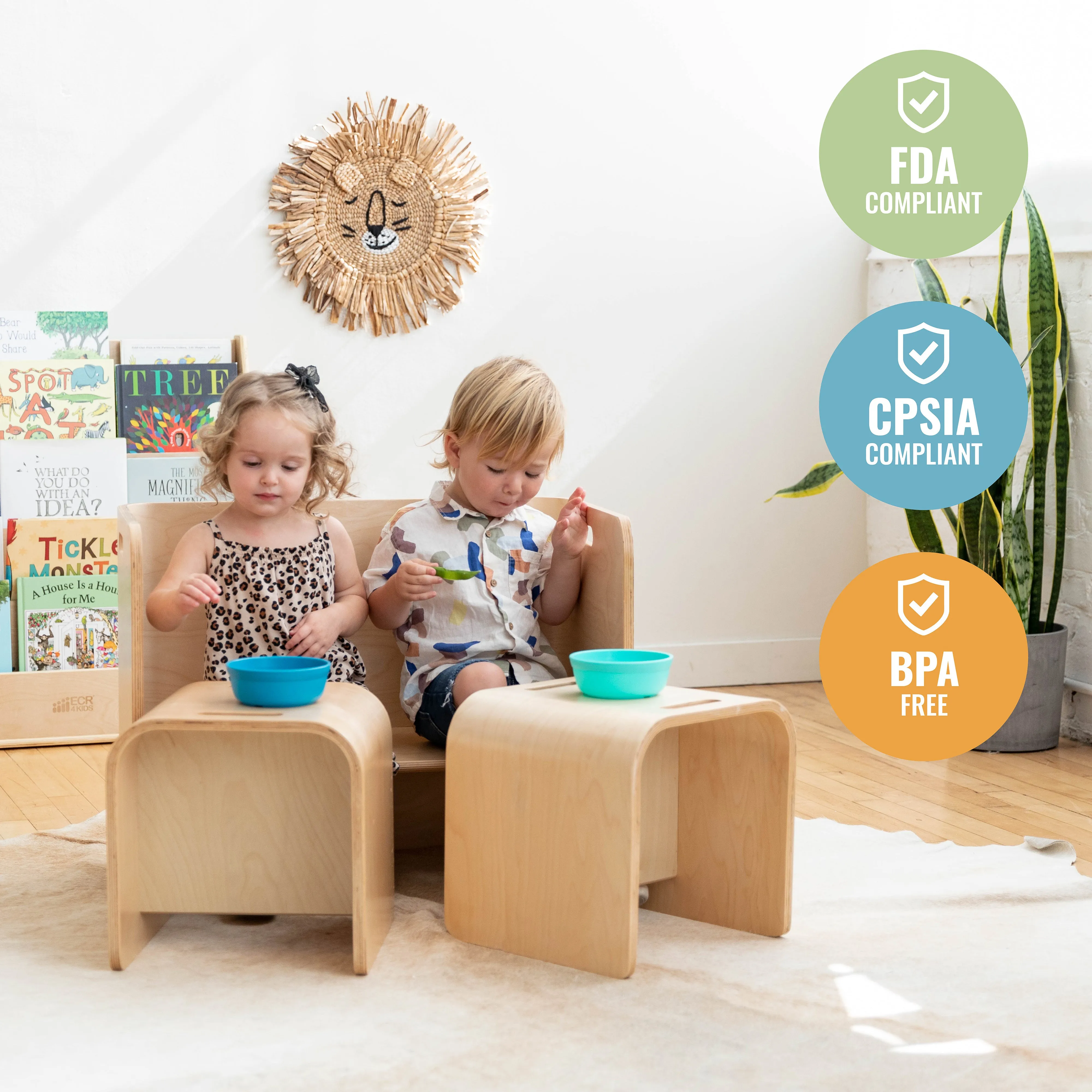 My First Meal Pal Toddler Tableware and Utensils Set, BPA-Free and Dishwasher Safe, 15-Piece