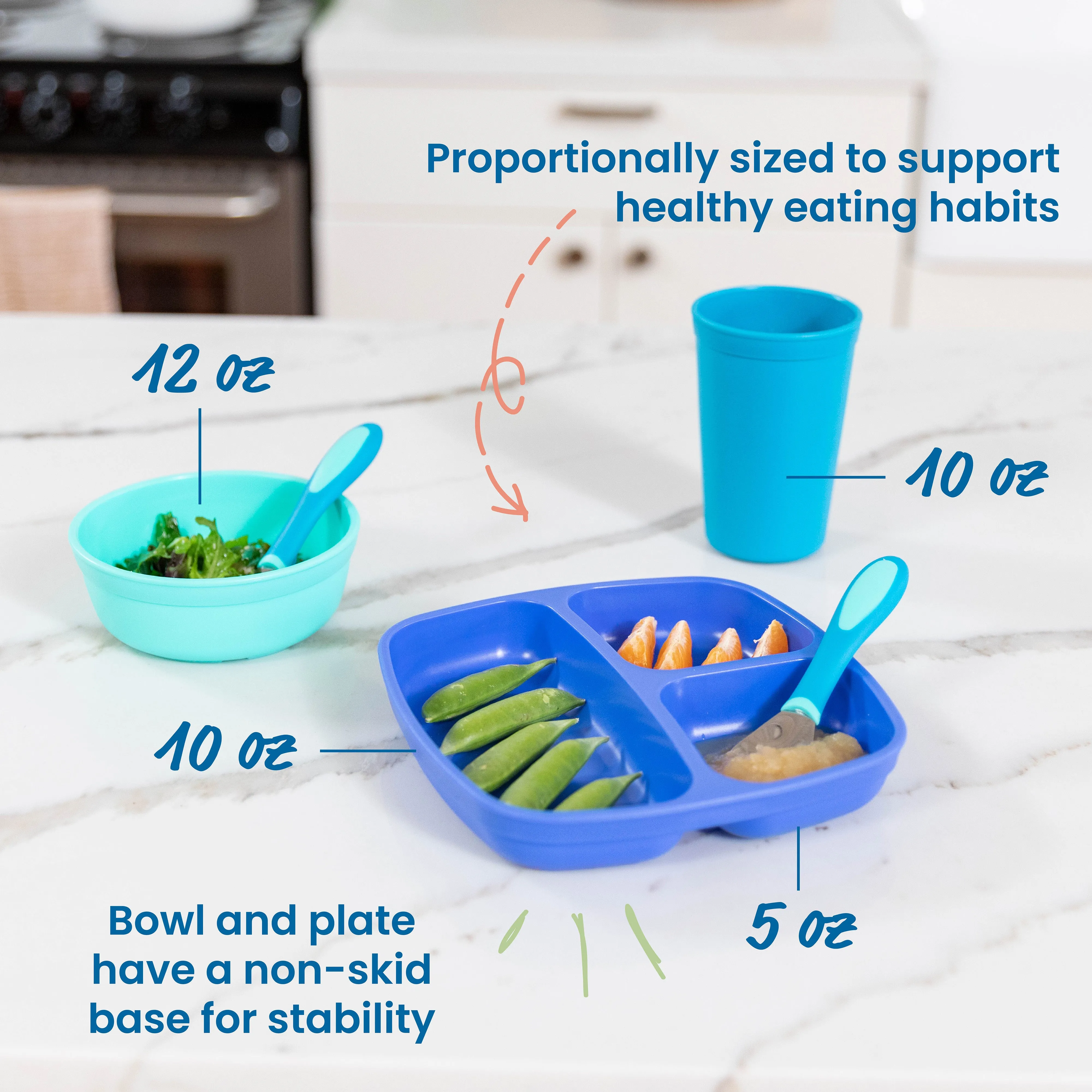 My First Meal Pal Toddler Tableware and Utensils Set, BPA-Free and Dishwasher Safe, 15-Piece