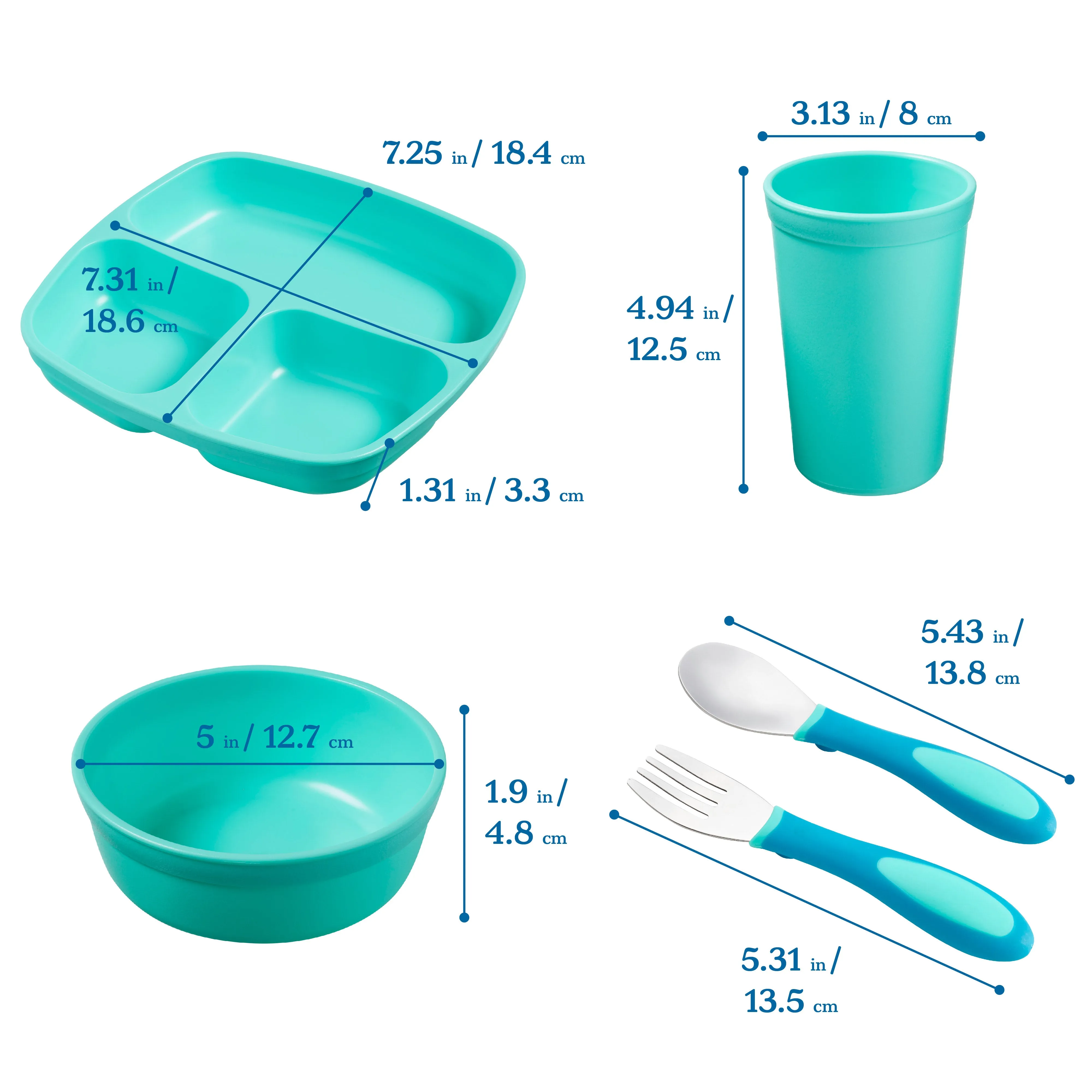 My First Meal Pal Toddler Tableware and Utensils Set, BPA-Free and Dishwasher Safe, 15-Piece