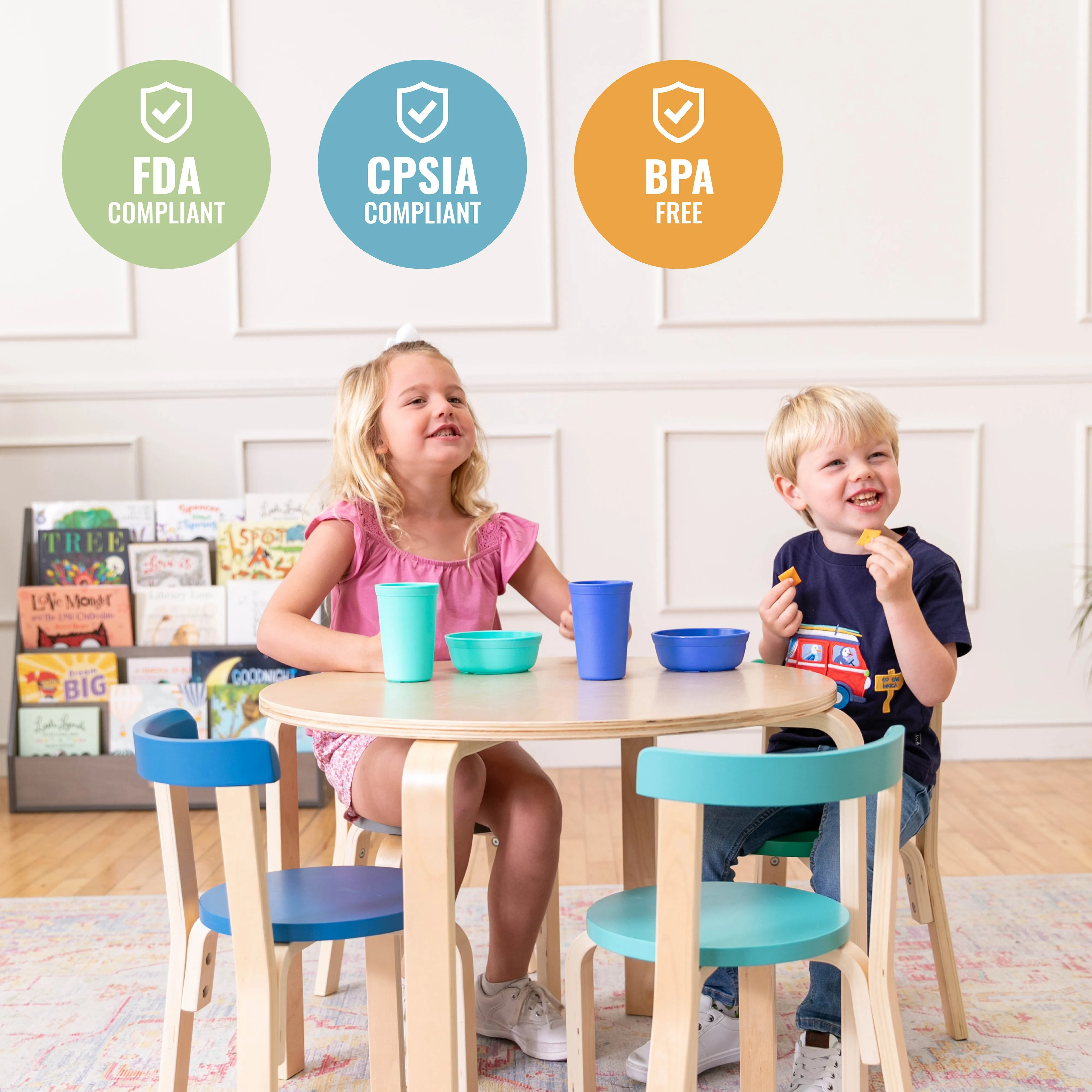 My First Meal Pal Toddler Tableware and Utensils Set, BPA-Free and Dishwasher Safe, 15-Piece