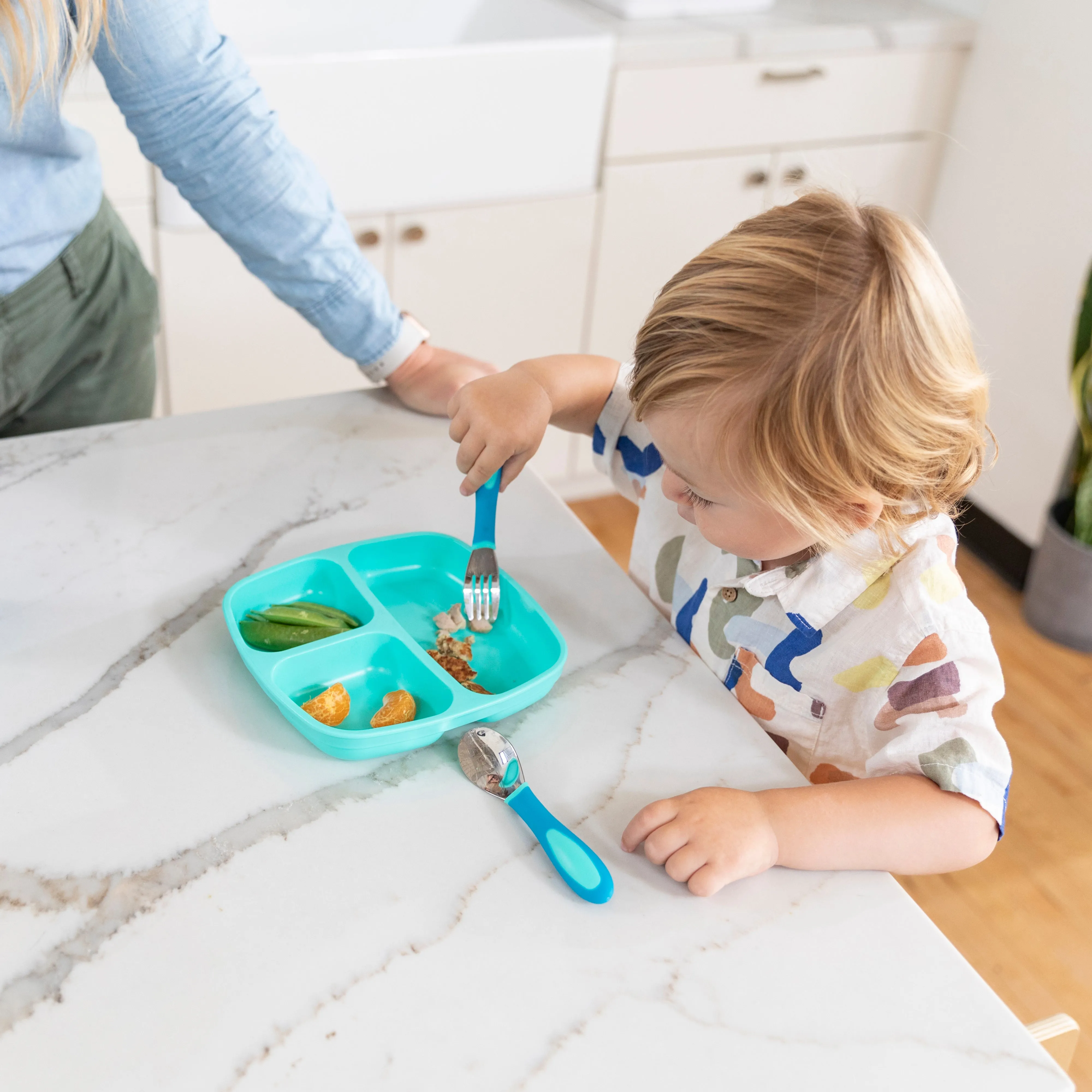 My First Meal Pal Toddler Tableware and Utensils Set, BPA-Free and Dishwasher Safe, 15-Piece