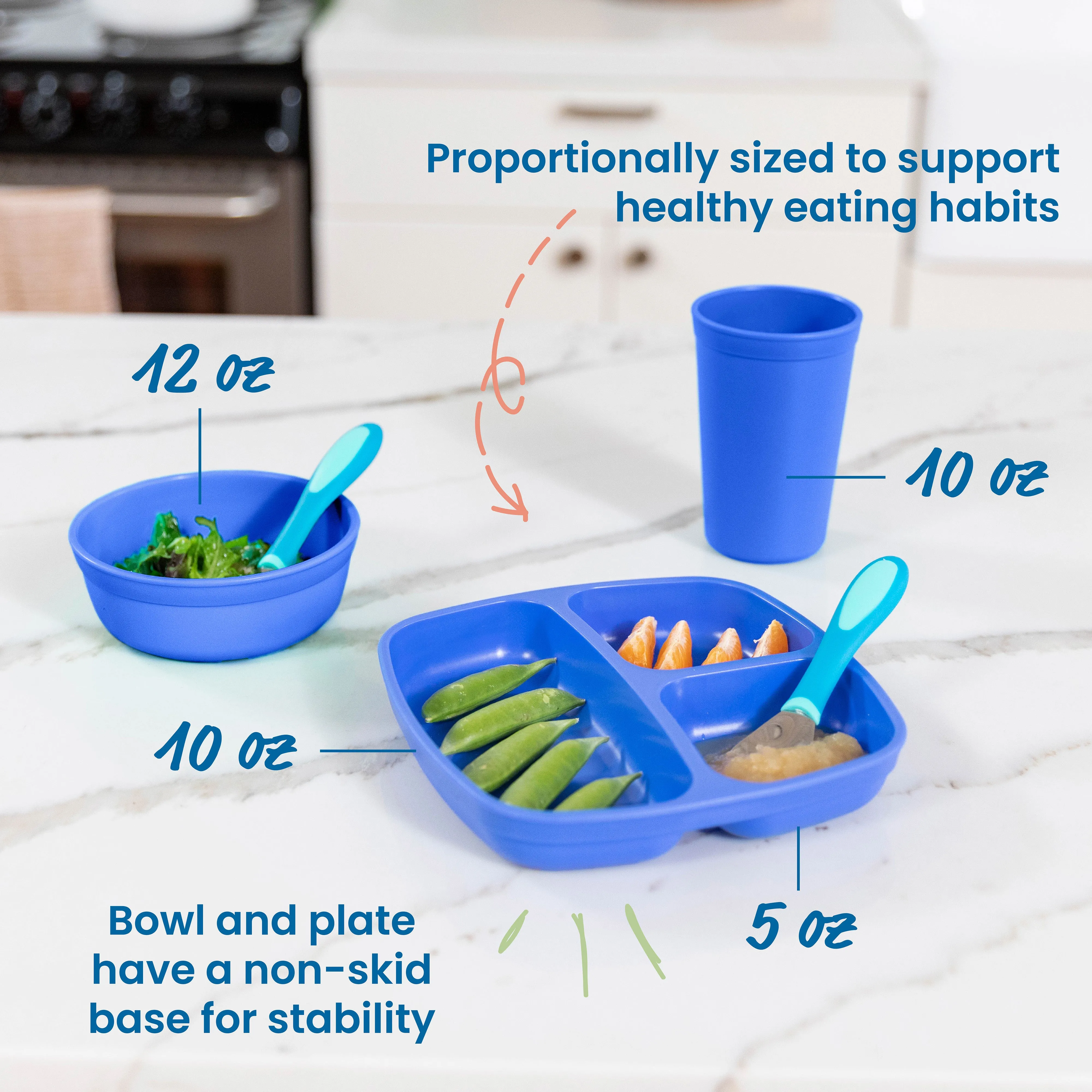 My First Meal Pal Toddler Tableware and Utensils Set, BPA-Free and Dishwasher Safe, 15-Piece