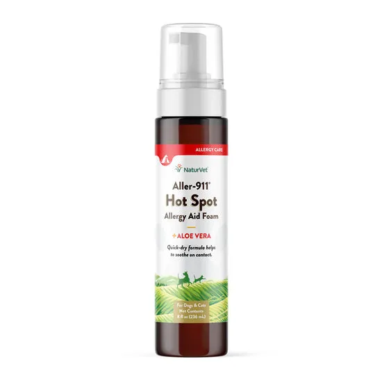 NaturVet Aller-911 Hot Spot Allergy Aid Foam for Dogs and Cats
