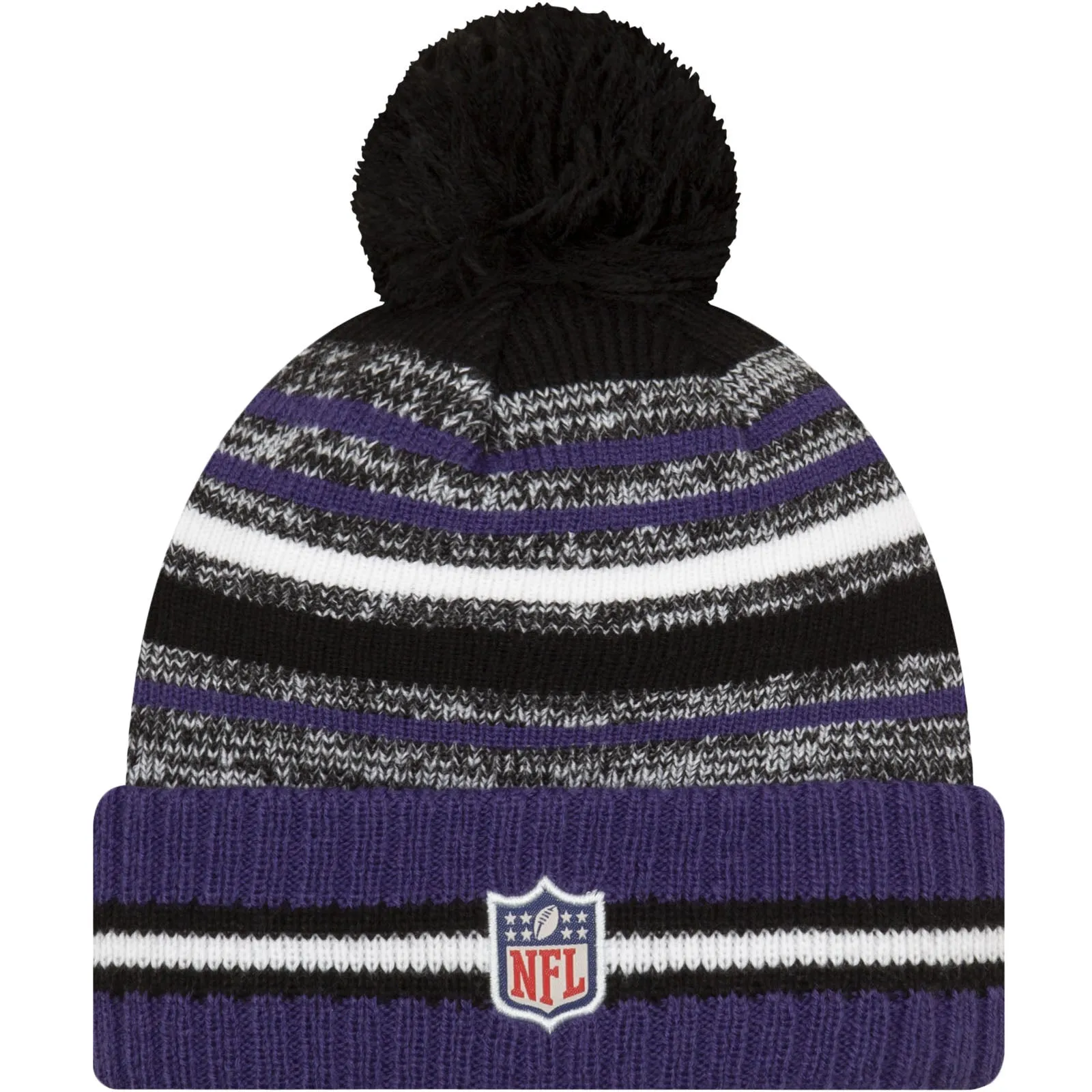 New Era Baltimore Ravens NFL Sideline 2021 Bobble Hat - Purple