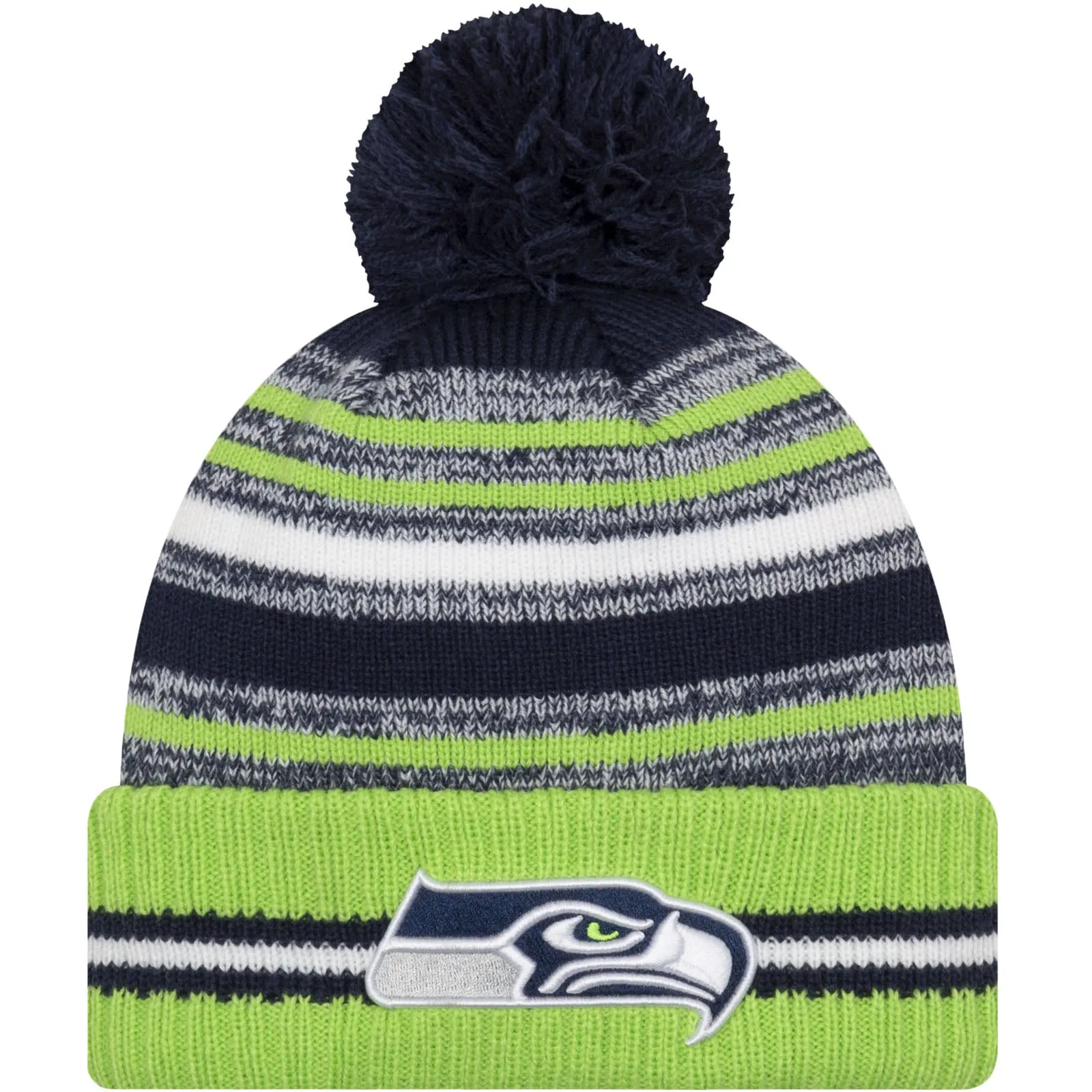 New Era Seattle Seahawks NFL Sideline 2021 Bobble Hat Green