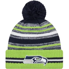 New Era Seattle Seahawks NFL Sideline 2021 Bobble Hat Green