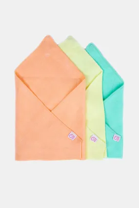 Oh Baby - 100% Cotton 3 Piece Triangle Cloth Nappies - T3PP - Reusable and Quick dry