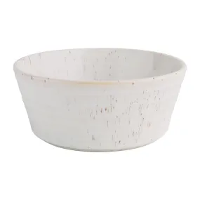 Olympia Cavolo Flat Round Bowls White Speckle 143mm (Pack of 6) - FD900