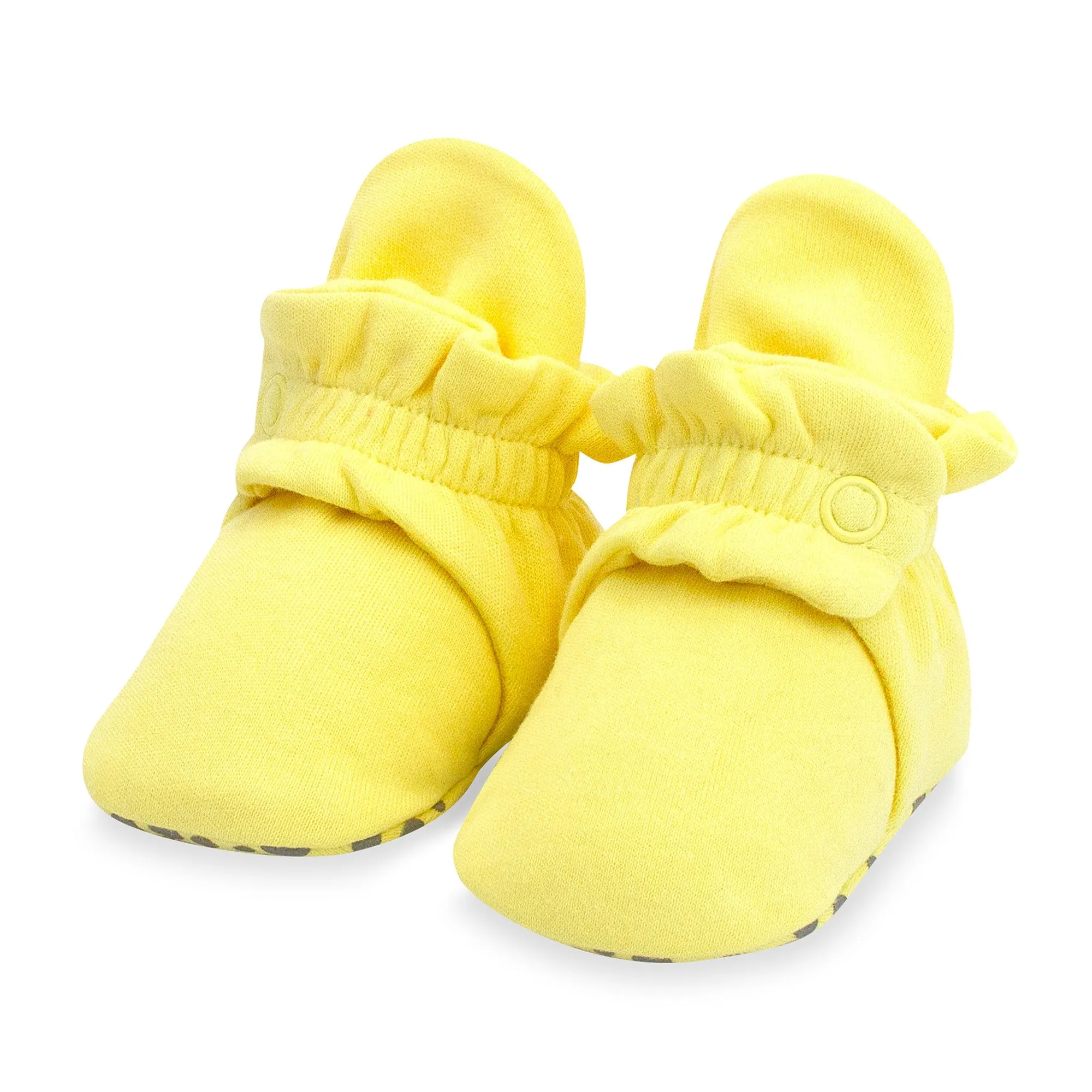 Organic Cotton Gripper Baby Bootie - Popcorn