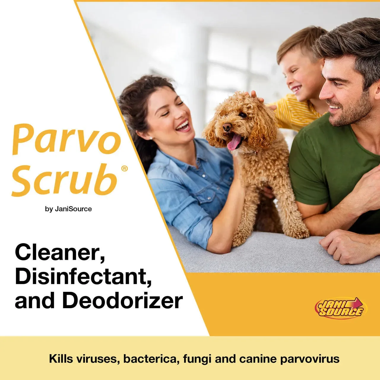 ParvoScrub RTU: Veterinary & Kennel Disinfectant, Cleaner, & Deodorizer, Kills Parvo, 1 Quart