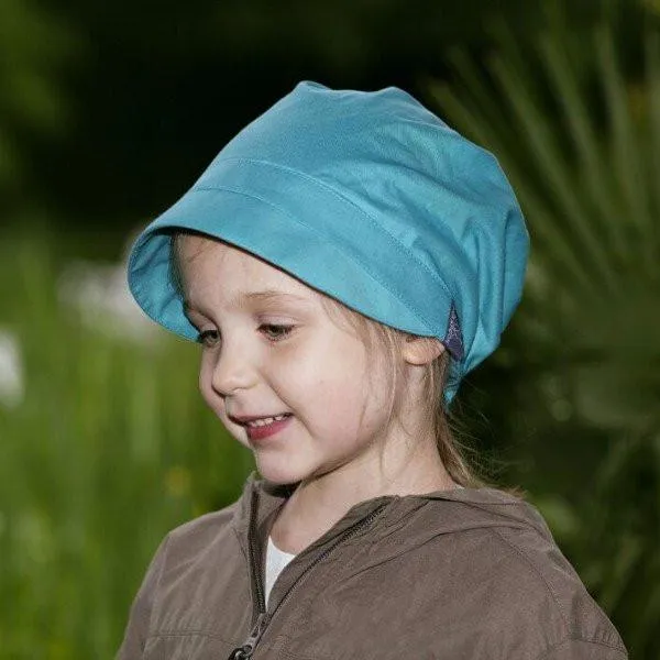 Pickapooh Organic Cotton UV Sun Bonnet: Luna Turquoise