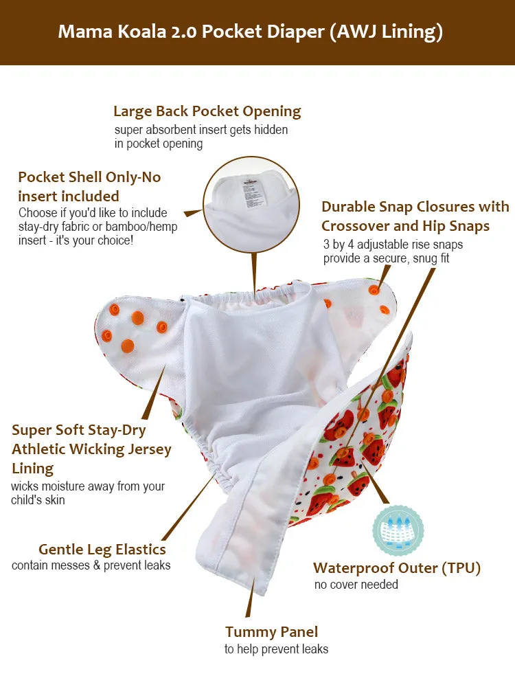 Pocket Diaper 2.0 - K1PAD4040U - AWJ Lining