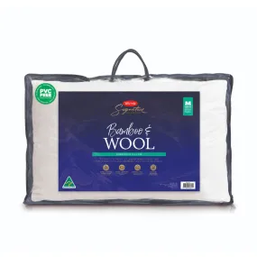Signature Bamboo Cotton Wool Surround Medium Pillow