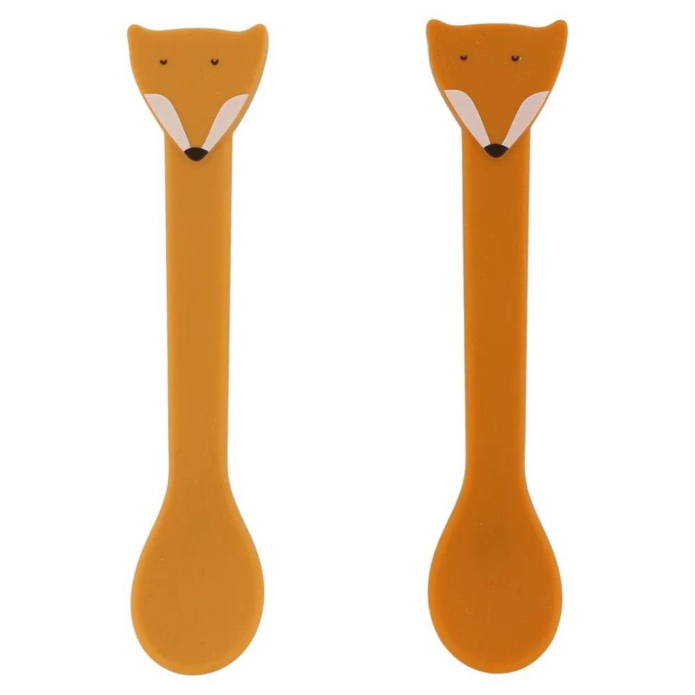 Silicone feeding spoon 2-pack - Mr. Fox