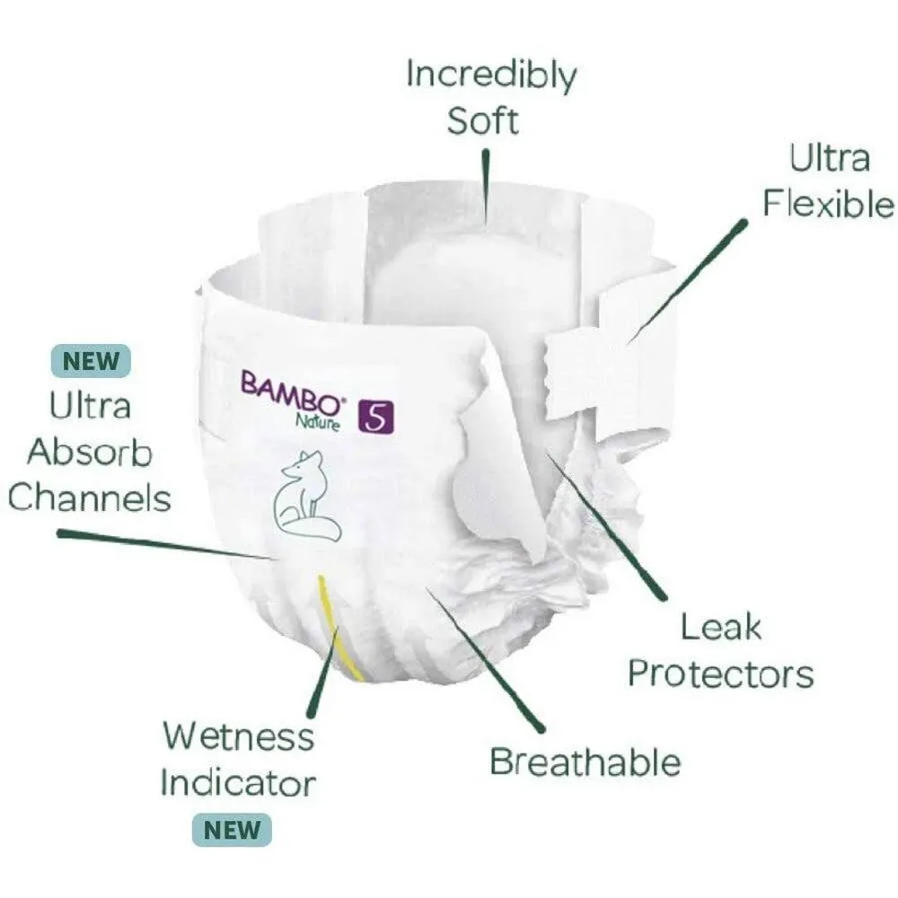 Size 4 Bambo Nature Diaper - 24 Pieces (7-14 kg)