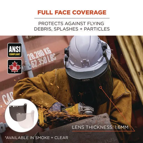 Skullerz 8998 Anti-scratch/anti-fog Face Shield Replacement For Full Brim Hard Hat, Clear Lens, Ships In 1-3 Business Days