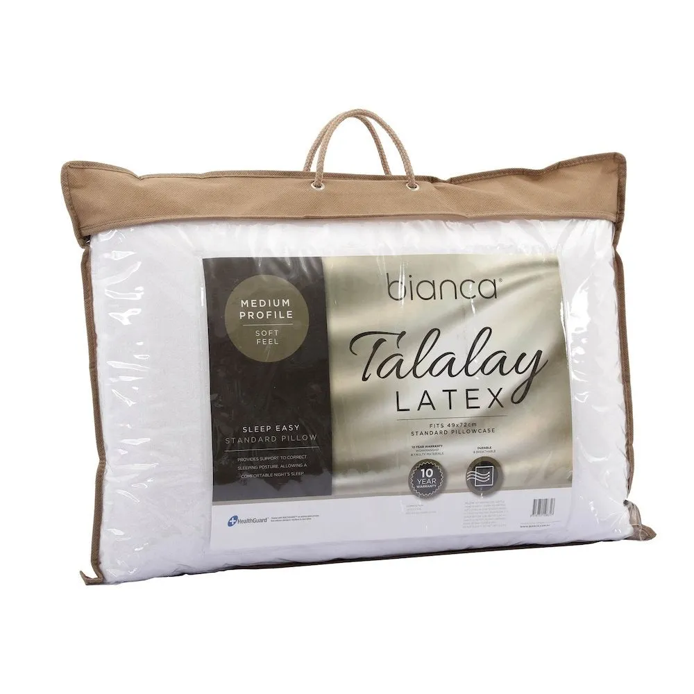 Sleep Easy Medium Profile Soft Feel Talalay Latex Pillow