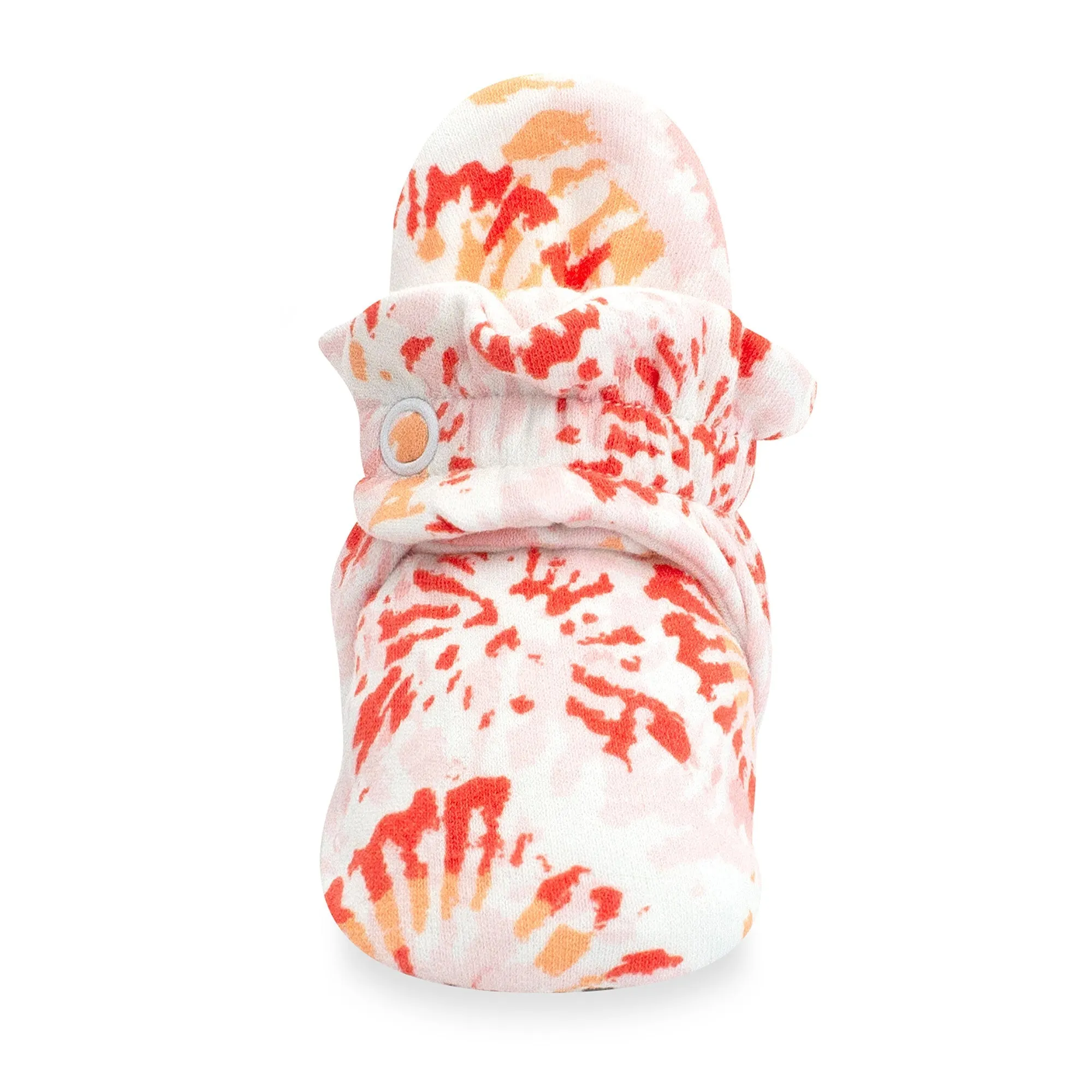 Tie Dye Organic Cotton Gripper Baby Bootie-Coral