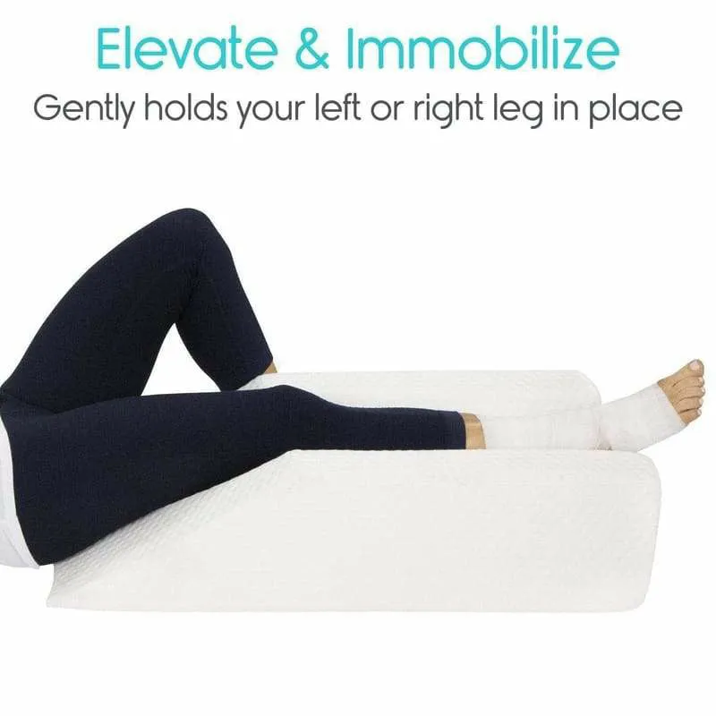 Vive Health Xtra-Comfort Leg Knee Elevation Pillow - White