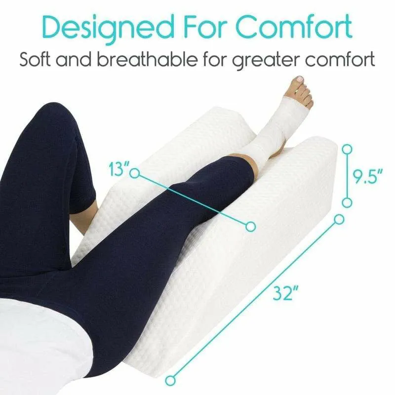Vive Health Xtra-Comfort Leg Knee Elevation Pillow - White