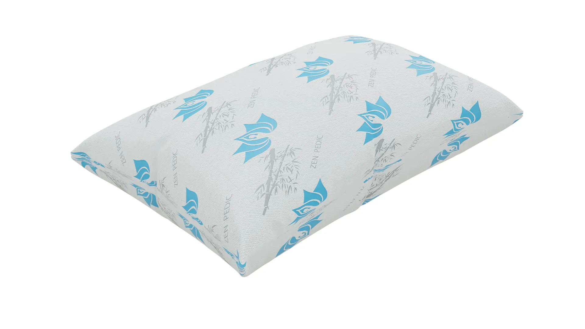 Zen Pedic Shredded Memory Foam Pillow for Side Back Stomach Sleepers Bed Pillows with Breathable Washable Cool Zipper Closure Cover
