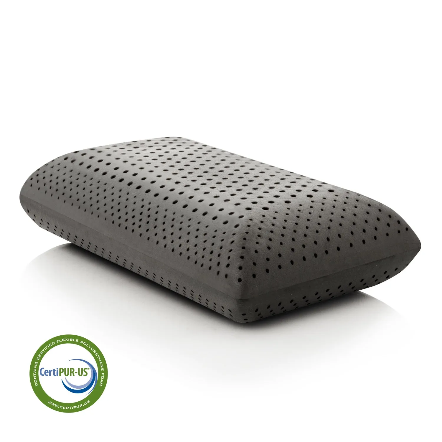 Zoned Dough®   Bamboo Charcoal, Mid Loft Plush Pillow- King